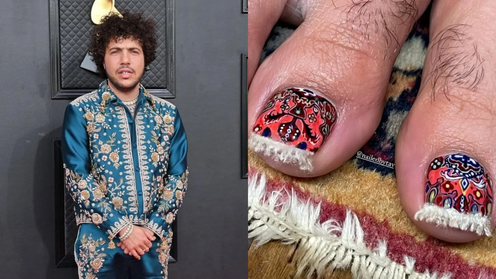 Ide Nail Art Unik Ala Benny Blanco, Ada yang Motif Karpet