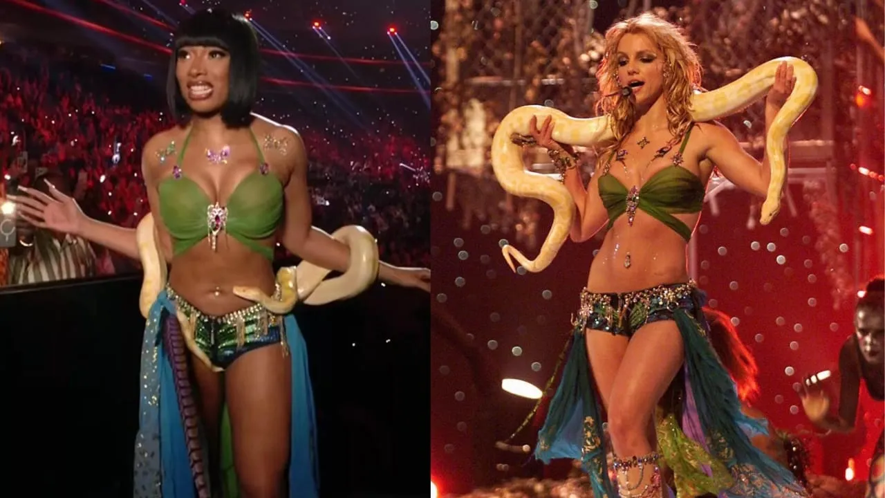Tiru Britney Spears, Megan Thee Stallion Bawa Ular Saat Jadi Host MTV VMAs 2024