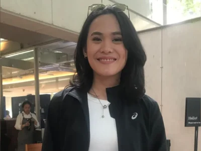 Sheryl Sheinafia berbagi cerita persiapan mengikuti lomba lari perdana di Sydney Marathon 2024. (Foto: Naomi/Nyata)
