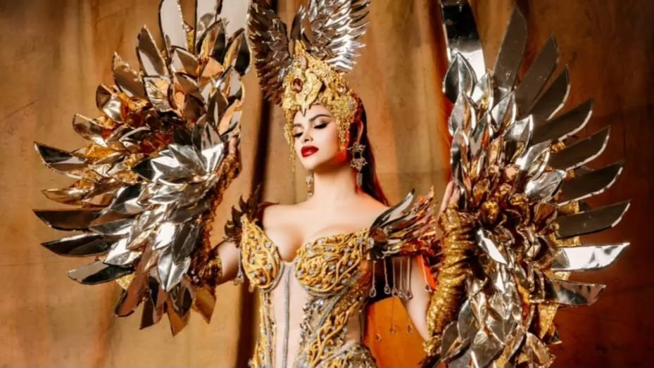 Busana Burung Garuda dari Perwakilan Indonesia di Miss Elite World 2024