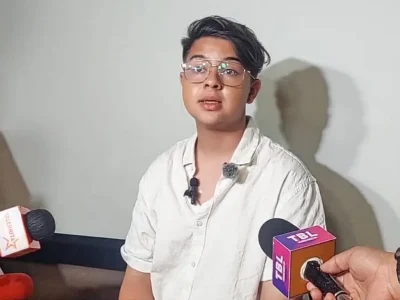 Baim Cilik saat diwawancara awak media. (Foto: Bayu/Nyata)