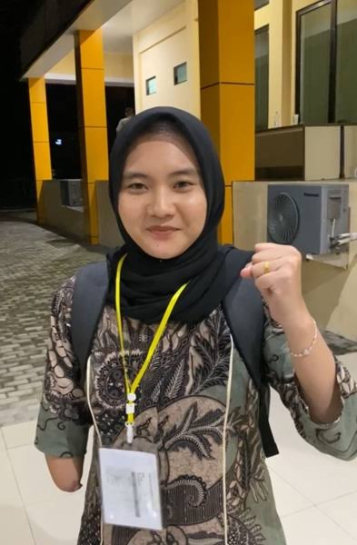 Potret Fatia saat proses seleksi Bintara Polri (Foto: Humas Polri)