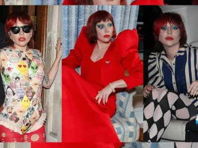 Lady Gaga saat menghadiri rangkaian acara Premiere Film 'Joker: Folie a Deux' (Foto: kolase dari DT/BACKGRID-Instagram/ladygaga-Raw Image Ltd/GoffPhotos.com)