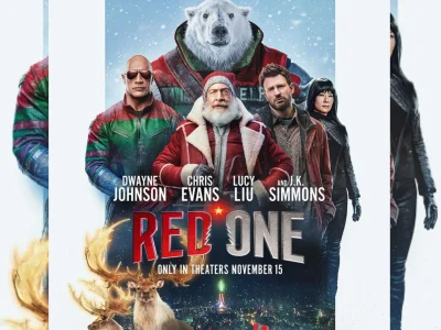 Poster film 'Red One' yang dibintangi oleh Dwayne Johnson, Chris Evans, dan J.K Simmons (Foto: Instagram/redonemov)