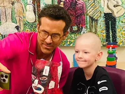 Ryan Reynolds dan Nash di Mass General Hospital for Children (Foto: X/AngiePoirier)