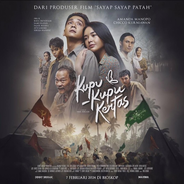 Kupu-Kupu Kertas dijadwalkan tayang pada 26 September 2024. Foto : Instagram/kupukupukertasfilm