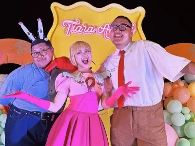 Tiara Andini merayakan ultah ke-23 dengan tema Bikini Bottom (Foto: Instagram/tiaraandini)
