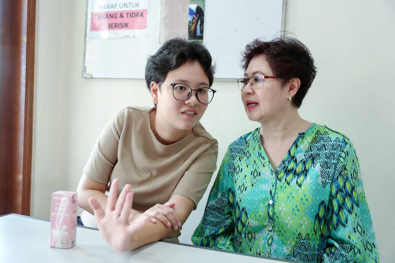 Amanda Christebelle Liman dan ibunya. (Foto: Reza/Nyata)