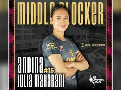 Atlet voli Andina Julia Maharani meninggal (Foto: Instagram/bin_vollyballclub)