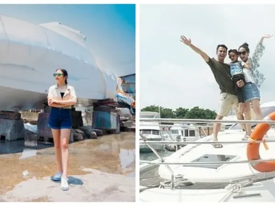 Selain Prilly Latuconsina, artis ini memiliki yacht. Foto : Kolase/Instagram
