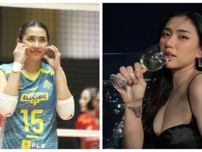 Potret Yolla Yuliana di dalam dan luar lapangan. Foto : Instagram/yollayuliana1515