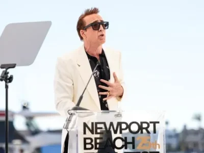 Nicolas Cage saat di Newport Beach Film Festival. Foto : Tiffany Rose/Getty Images