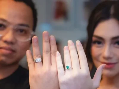 Celine Evangelista Pamer Cincin Bareng Aan Story. Foto : Instagram/aanstory