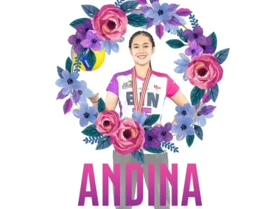Atlet voli Andina Julia Maharani meninggal dunia. Foto: Dok. Instagram @bin_volleyballclub