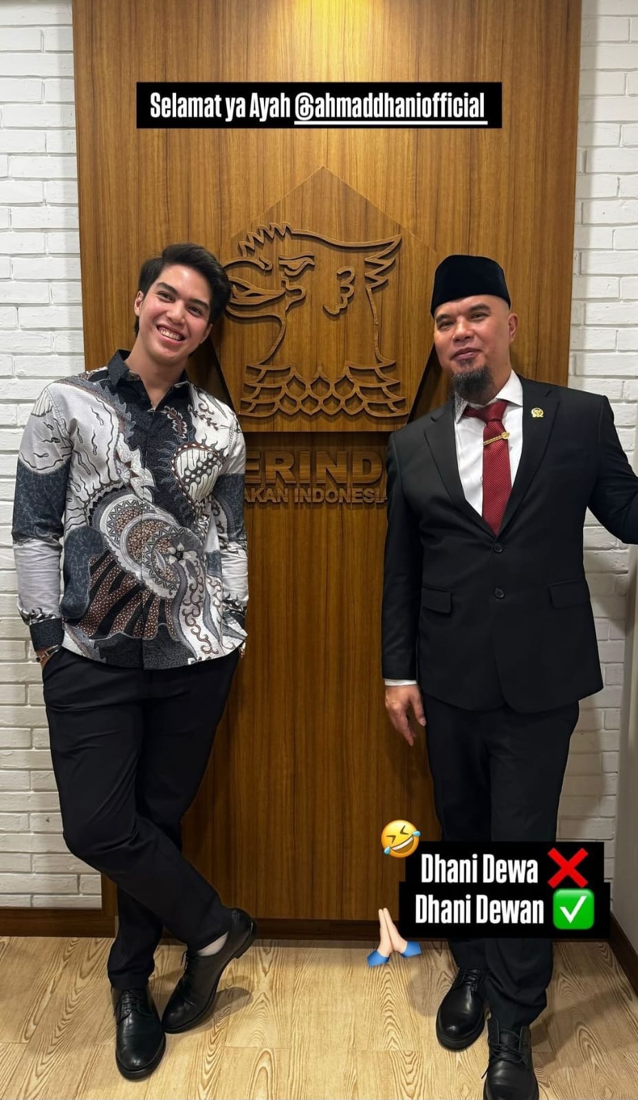 El Rumi sebut ayahnya, Dhani Dewan. Foto: Dok. Instagram @elelrumi