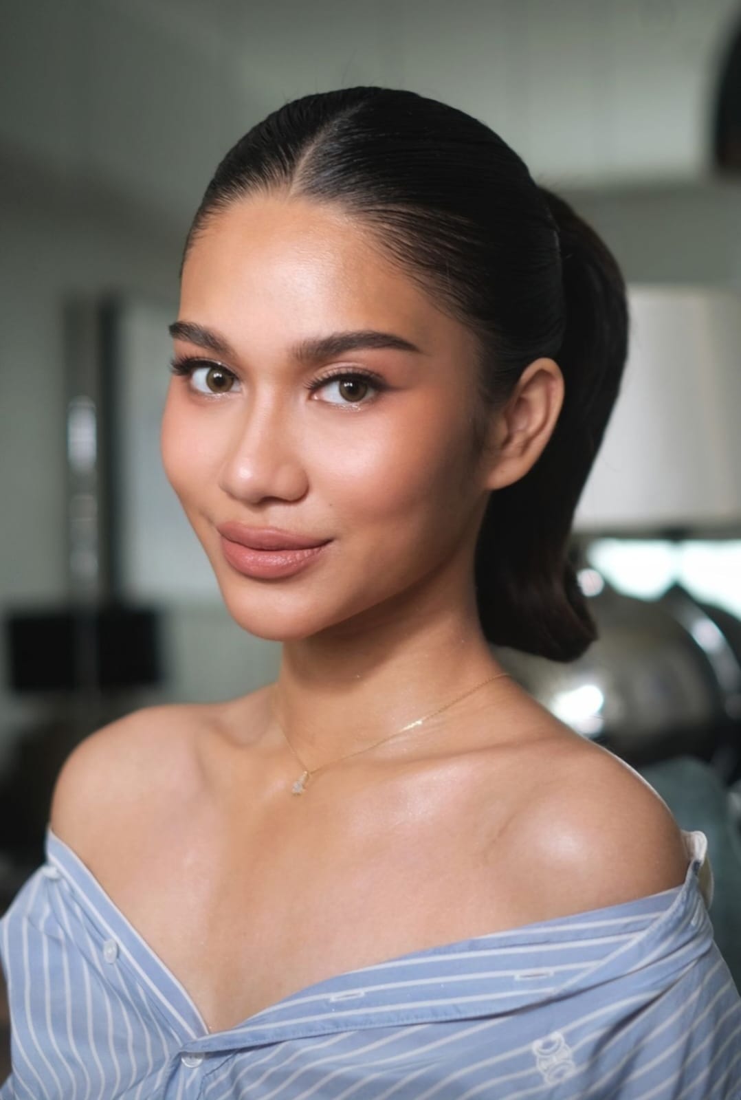 Gaya riasan nude Azizah Salsha. Foto: Dok. Instagram @feliciamerida