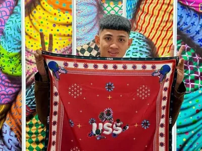 Suanjaya Kencut pamerkan karya seni instalasi di USS 2024. (Foto: Dok. Net)