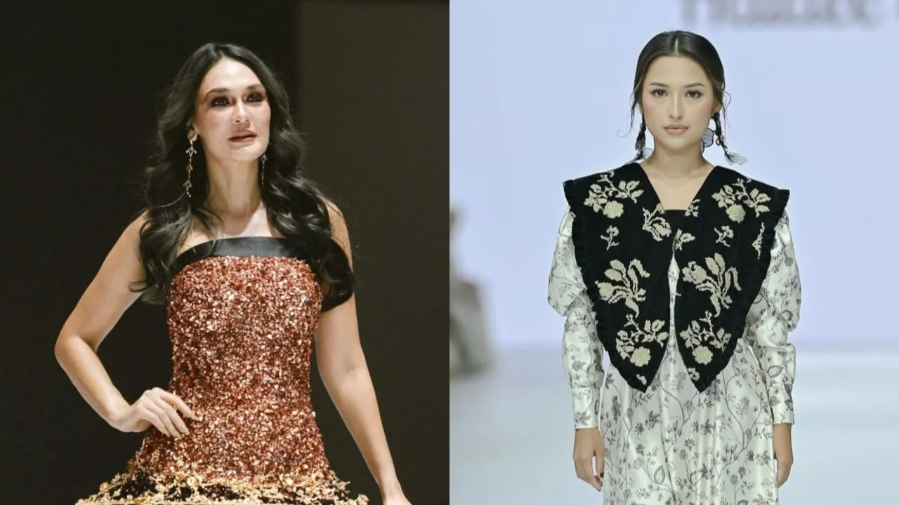Gaya Luna Maya-Jennifer Coppen di Jakarta Fashion Week 2024