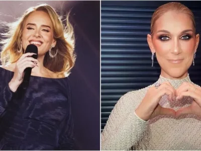 Adele dan Celine Dion berbagi momen haru (Foto: Instagram/adele, celinedion)