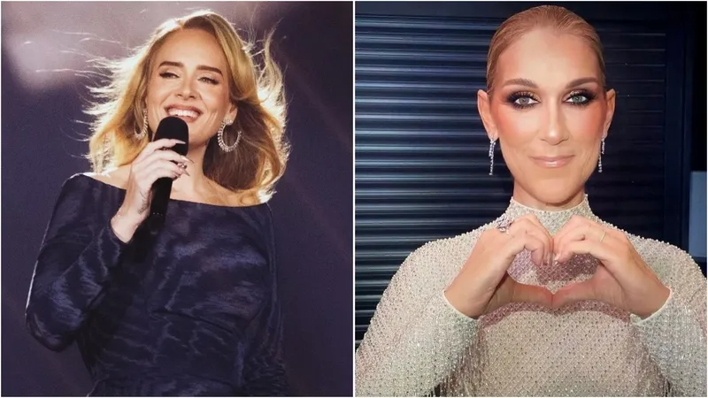 Konser Penuh Haru Adele Saat Peluk Celine Dion
