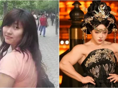 Wanita berotot Bian Ruiying dulu dan sekarang (Foto: Weibo/紫牛头条, Instagram/bian_iffbb_pro)