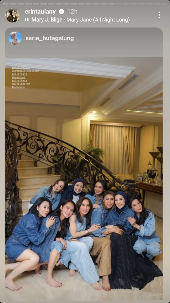 Erin Taulany merayakan ulang tahun ke-39 dengan teman-temannya (Foto: Instagram/erintaulany)
