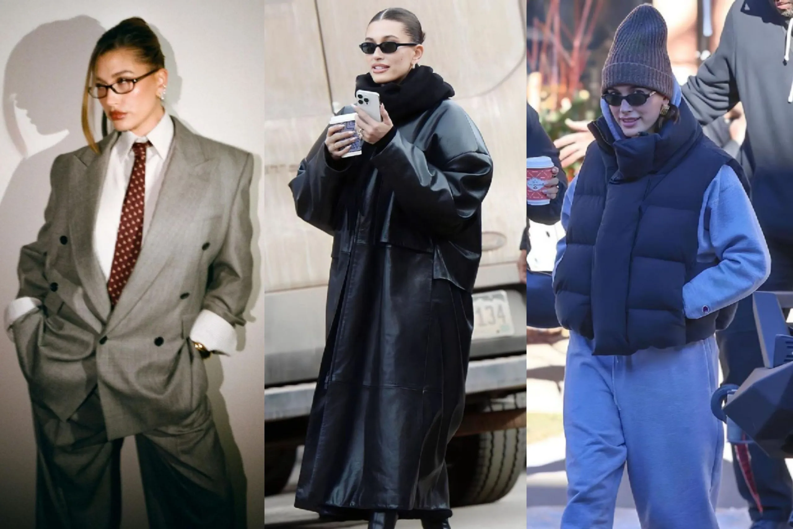 Inspirasi Mix and Match Layered Outfit ala Hailey Bieber