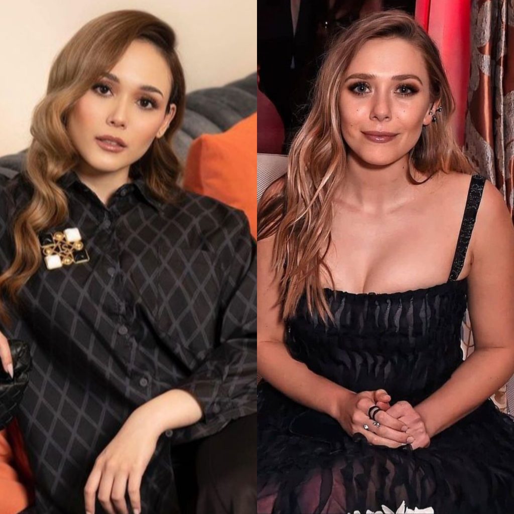 Potret kemiripan Greta Irene dan Elizabeth Olsen (Foto: kolase dari Instagram/edlngretairen dan Instagram/elizabetholsenx)