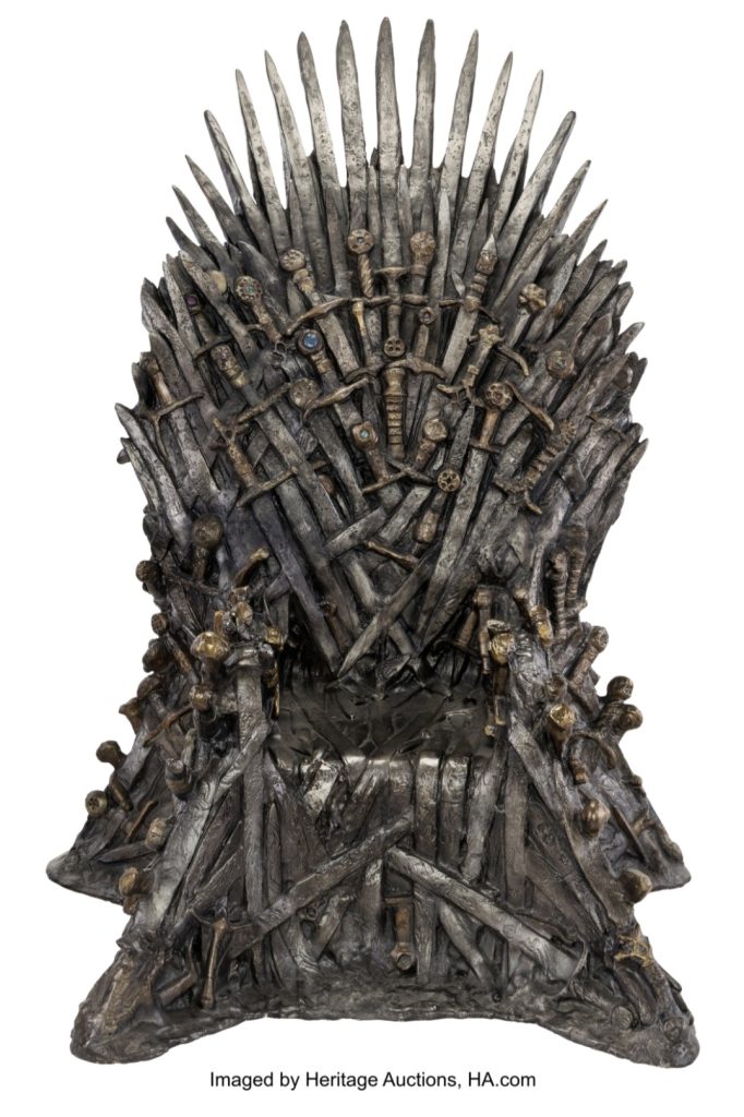 Kursi ‘Iron Throne’ yang dilelang (Foto: Dok. Heritage Auction)