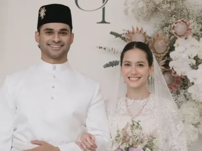 Pevita Pearce (kanan) dan suami (Foto: Instagram/pevpearce)