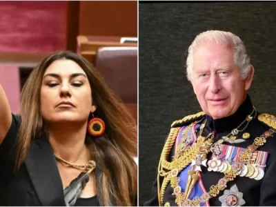 Lidia Thorpe meneriaki Raja Charles III (Foto: Dok. EPA, Instagram/royalfamilystory)