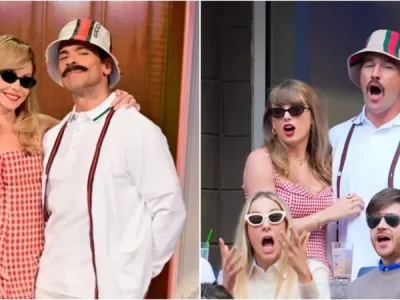 Kelly Ripa mencoba meniru gaya Taylor Swift. (Foto: Dok. ABC, PageSix/Jackson Lee)