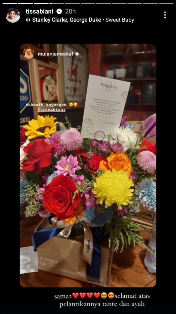 Buket bunga dari Tissa Biani (Foto: Instagram/tissabiani)