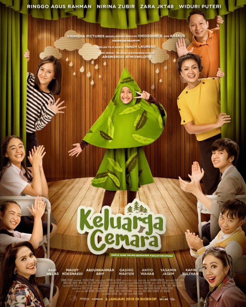 Yasamin Jasem berperan sebagai Rindu (kiri, dua dari atas) di ‘Keluarga Cemara’ (Foto: Twitter/YasaminJasem)