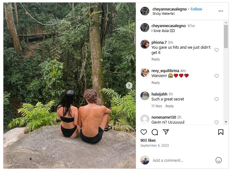 Awal hubungan Gavin Casalegno dan Cheyanne. (Foto: Tangkapan Layar IG/cheyannecasalegno)