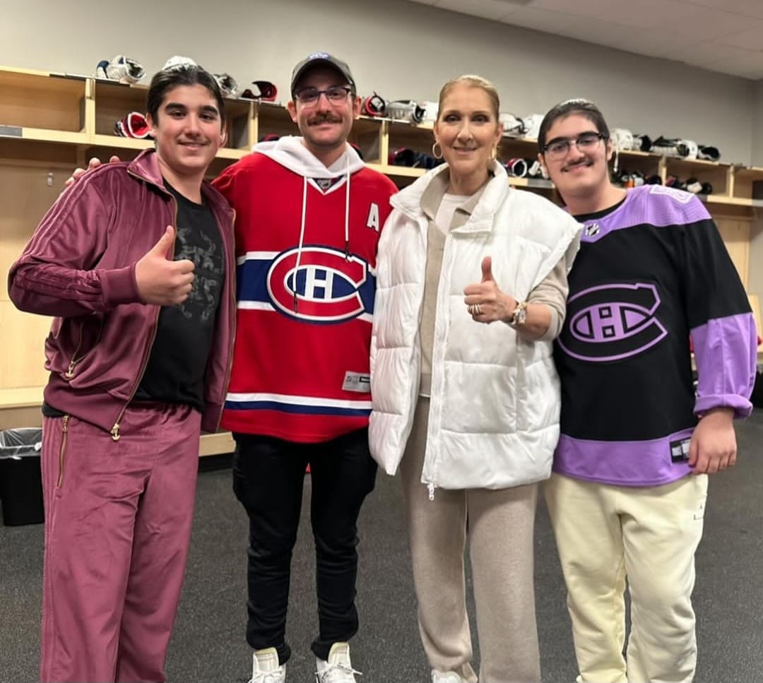 Celine Dion bersama tiga putranya. Foto: Dok. Instagram @celinedion