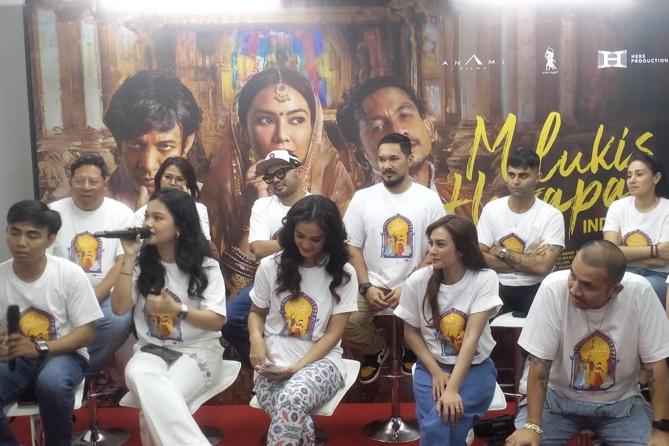 Para pemeran film 'Melukis Harapan di Langit India'. (Foto: Bayu/Nyata)