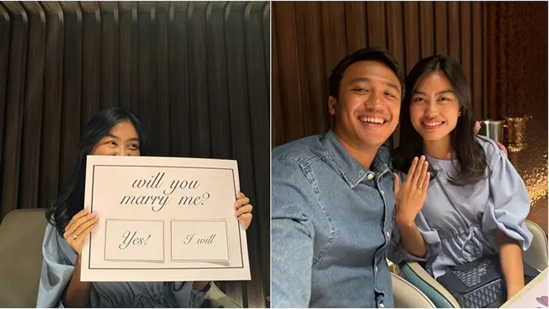 Momen Namira Adjani anak Alya Rohali dilamar kekasih di momen dinner anniversary. Foto : Instagram/namiradjani