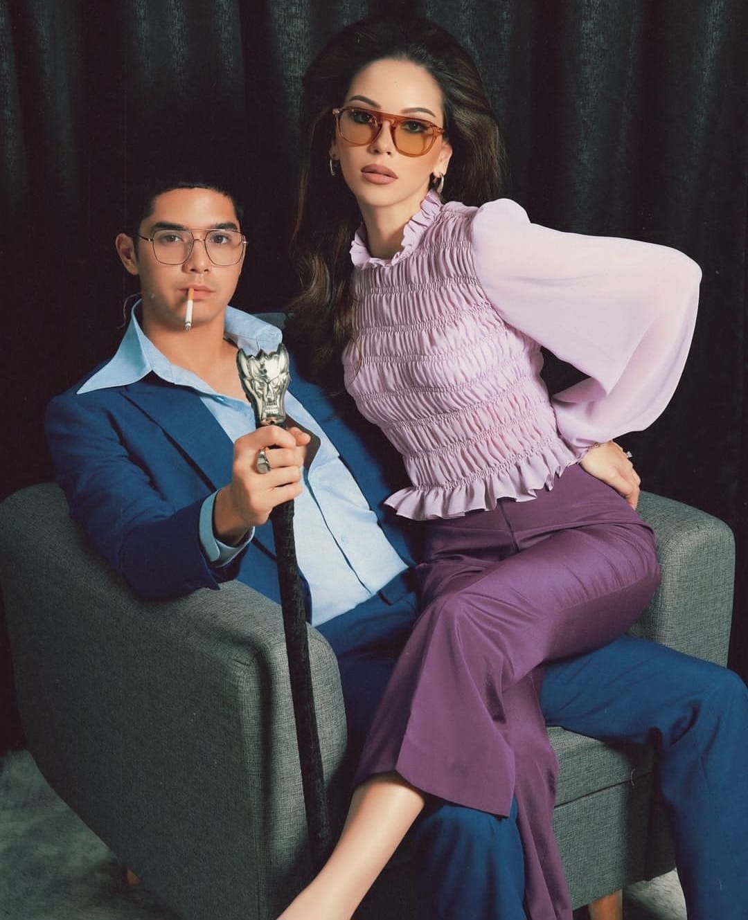 Al dan Alyssa meniru gaya Elvis dan Priscilla Presley. Foto: Dok. Instagram @alyssadaguise