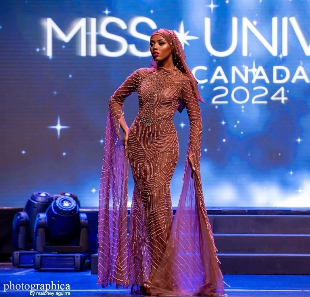 Pernah ikut Miss Universe Canada 2024. Foto: Dok. Instagram @khadija.omarr