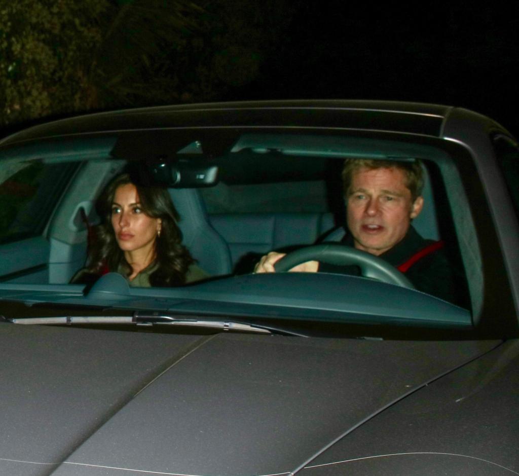 Brad Pitt dan Ines De Ramon. Foto: Dok. APEX/MEGA via Page Six