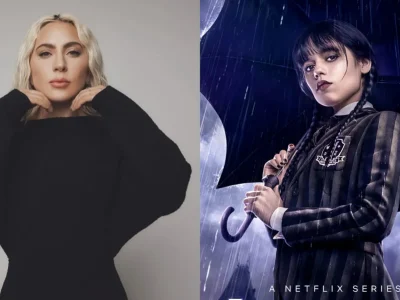 Lady Gaga jadi cameo di 'Wednesday 2'. Foto: Dok. Kolase Instagram @ladygaga @netflix