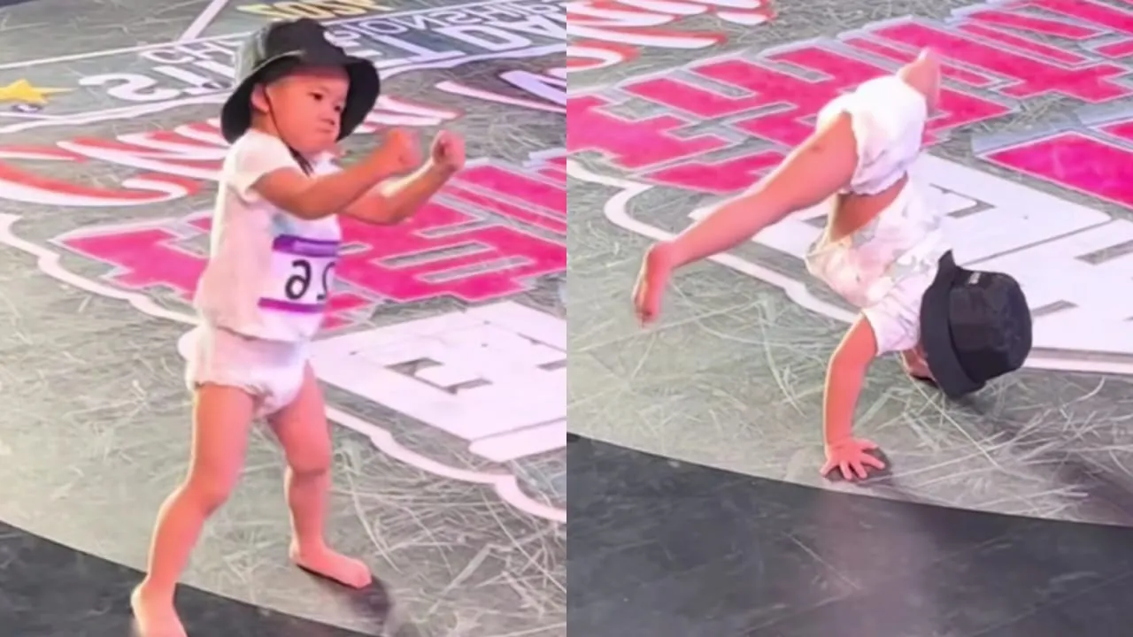 Aksi Menggemaskan Bocah 3 Tahun Ikut Lomba Street Dance di Hong Kong