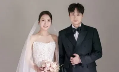 Min Kyung Hoon resmi menikah dengan PD Shin Ki Eun. Foto: Dok. OSEN