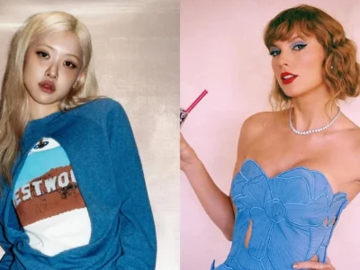 Rose BLACKPINK mengisahkan petuah yang dia dapat dari Taylor Switf. Foto: Dok. Kolase Instagram @roses_are_rosie, @taylorsiwft
