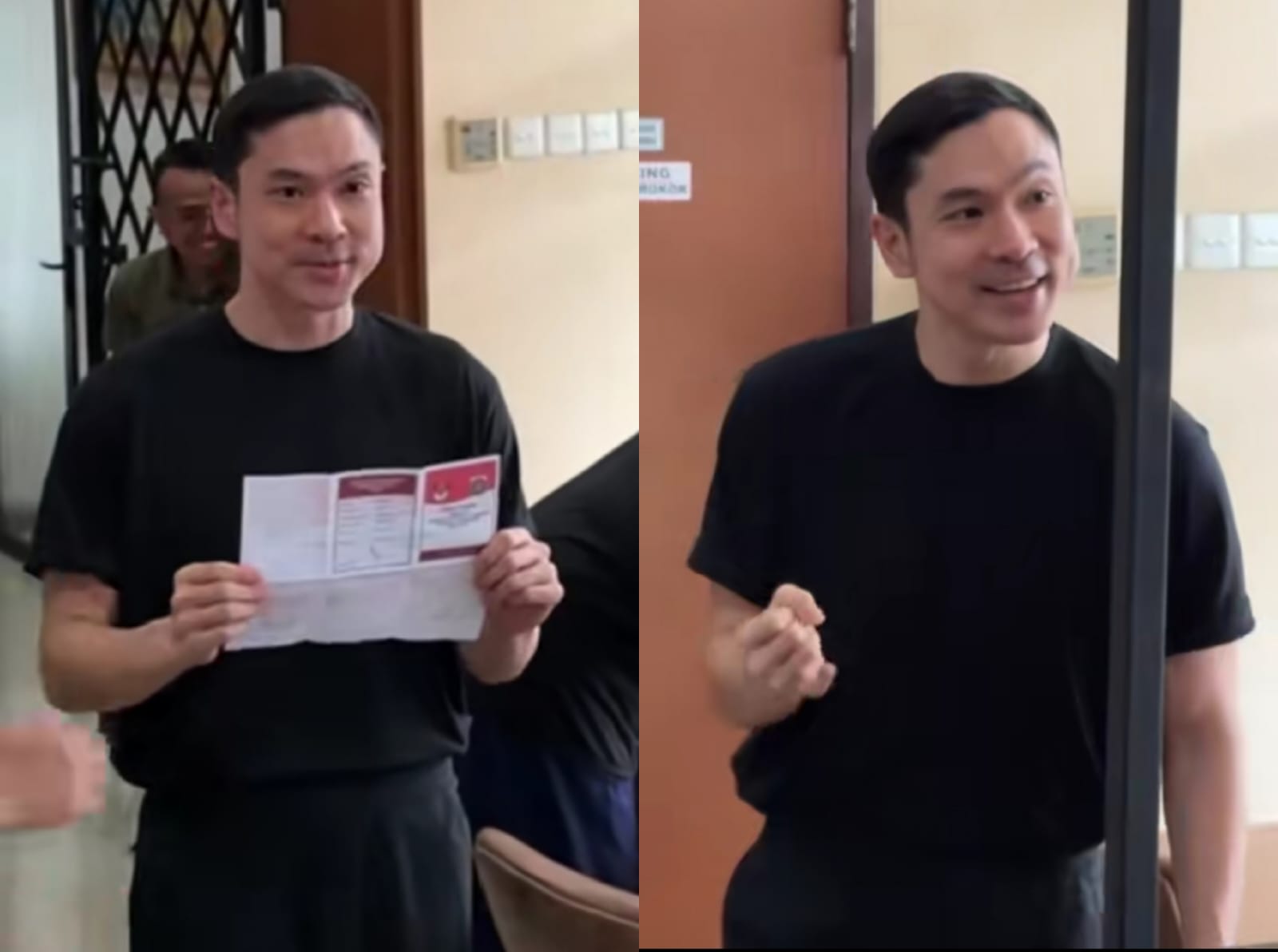 Harvey saat melakukan pencoblosan Pilkada. Foto: Dok. TikTok @napp1810