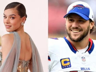 Hailee Steinfeld Dilamar kekasihnya, Josh Allen. Foto: Dok. Kolase Instagram @haileesteinfeld, G Fiume/Getty