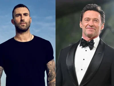 Adam Levine dan Hugh Jackman terseret rumor selingkuh (Foto: British GQ dan AFP)