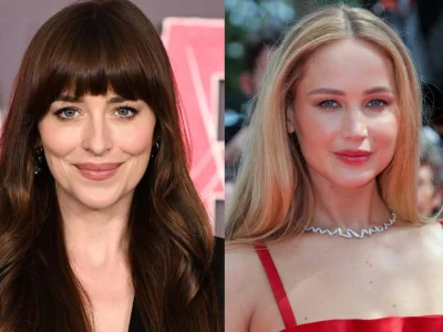Dakota Johnson dan Jennifer Lawrence nongkrong bareng di Los Angeles (Foto: Getty Images)
