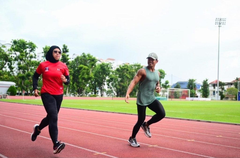 Sharifah saat berat badannya mulai turun (Foto: Dok. Azmi Athni)
